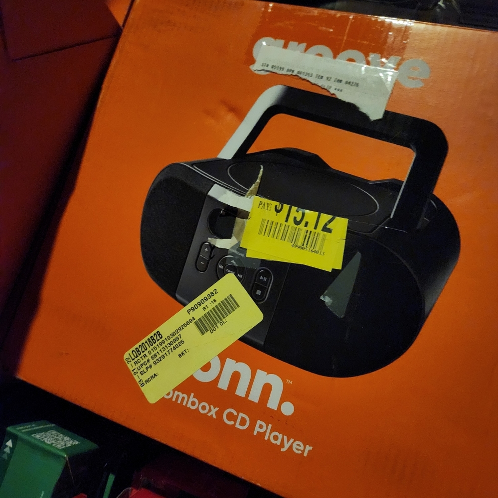 ONN Mini Boombox With CD Player